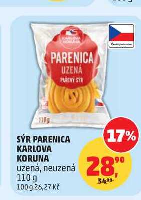 SÝR PARENICA KARLOVA KORUNA uzená, neuzená 100 g