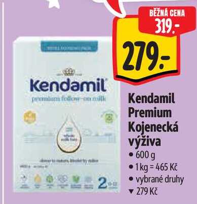 Kendamil Premium Kojenecká výživa, 600 g Albert