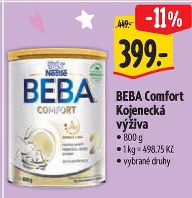 BEBA COMFORT Kojenecká výživa, 800 g Albert