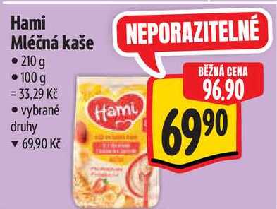 Hami Mléčná kaše, 210 g Albert
