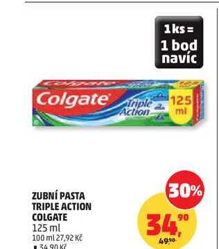 ZUBNÍ PASTA TRIPLE ACTION COLGATE 125 ml Penny Market