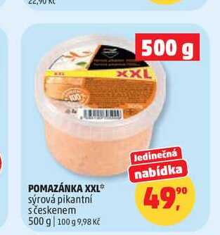 POMAZÁNKA XXL sýrová pikantní s česnekem 500 g