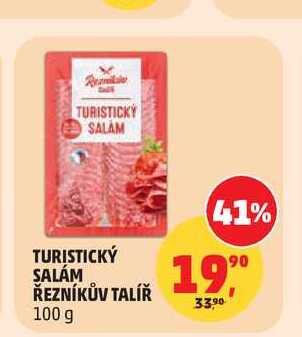 TURISTICKÝ SALÁM ŘEZNÍKŮV TALÍŘ 100 g