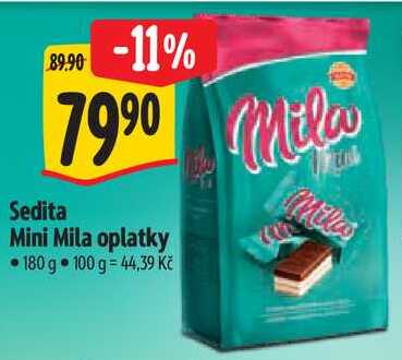 Sedita Mini Mila oplatky, 180 g 