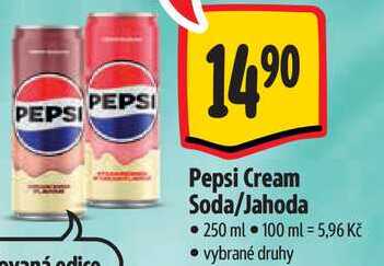 Pepsi Cream Soda/Jahoda, 250 ml 