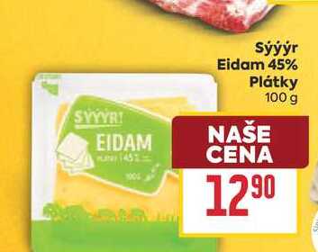 Sýýýr Eidam 45% Plátky 100 g 