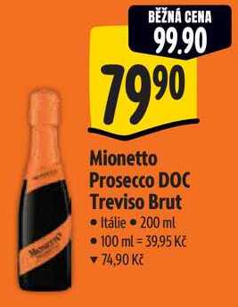 Mionetto Prosecco DOC Treviso Brut, 200 ml