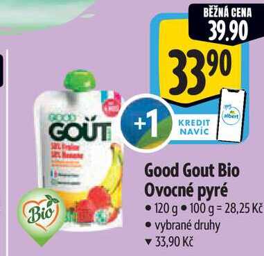 Good Gout Bio Ovocné pyré, 120 g Albert