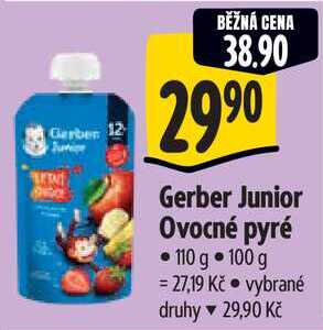Gerber Junior Ovocné pyré, 110 g Albert