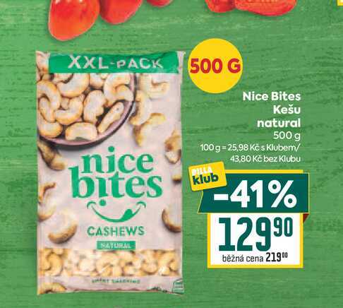 Nice Bites Kešu natural 500 g 