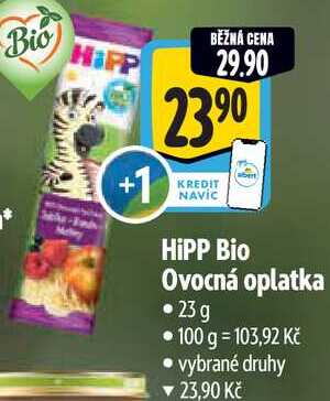 HiPP Bio Ovocná oplatka, 23 g Albert