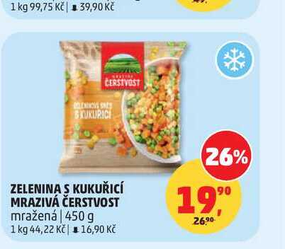 ZELENINA S KUKUŘICÍ MRAZIVÁ ČERSTVOST mražená  450 g
