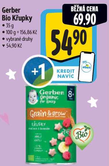 Gerber Bio Křupky, 35 g Albert