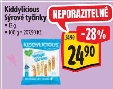 Kiddylicious Sýrové tyčinky, 12 g Albert