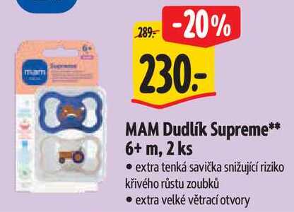 MAM Dudlík Supreme 6+ m, 2 ks 