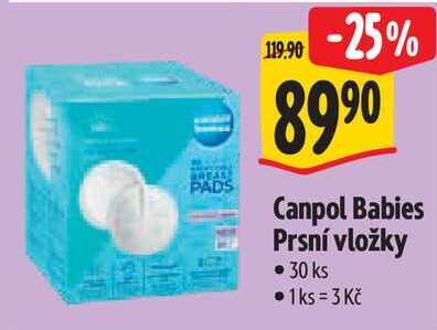 Canpol Babies Prsní vložky, 30 ks Albert