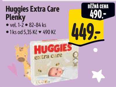 Huggies Extra Care Plenky, 82-84 ks