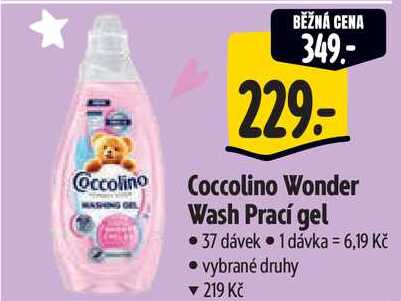 Coccolino Wonder Wash Prací gel, 37 dávek Albert