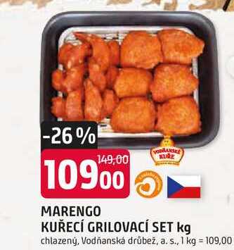 MARENGO KUŘECÍ GRILOVACÍ SET 1kg chlazený