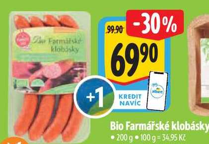 Bio Farmářské klobásky, 200 g