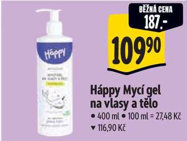 Háppy Mycí gel na vlasy a tělo, 400 ml Albert