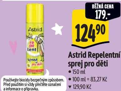 Astrid Repelentní sprej pro děti, 150 ml Albert