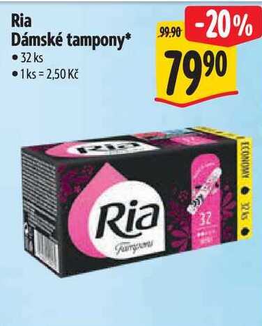 Ria dámské tampony, 32 ks 