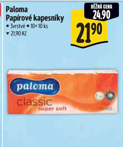 Paloma Papírové kapesníky, 10 ks  