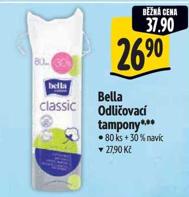 Bella Odličovací tampony, 80 ks + 30 % navíc Albert