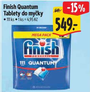 Finish Quantum Tablety do myčky, 111 ks Albert
