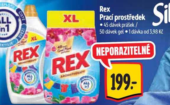Rex Prací prostředek, 45 dávek prášek / 50 dávek gel 