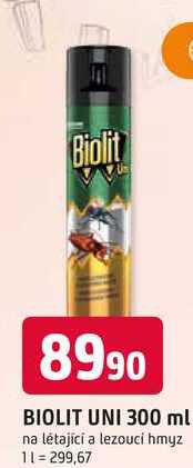 Biolit Uni proti létajícímu a lezoucímu hmyzu 300ml Trefa