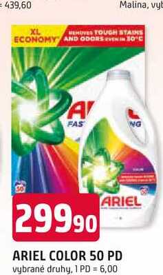 ARIEL COLOR 50 PD vybrané druhy