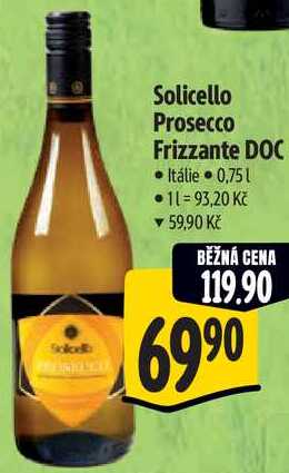 Solicello Prosecco Frizzante DOC, 0,75 l