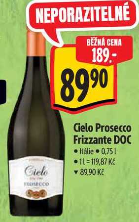 Cielo Prosecco Frizzante DOC, 0,75 l