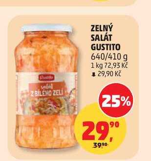 ZELNÝ SALÁT GUSTITO 640/410 g