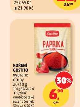 KOŘENÍ GUSTITO vybrané druhy 20/30 g