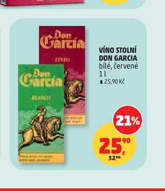 VÍNO STOLNÍ DON GARCIA bílé, červené 1l