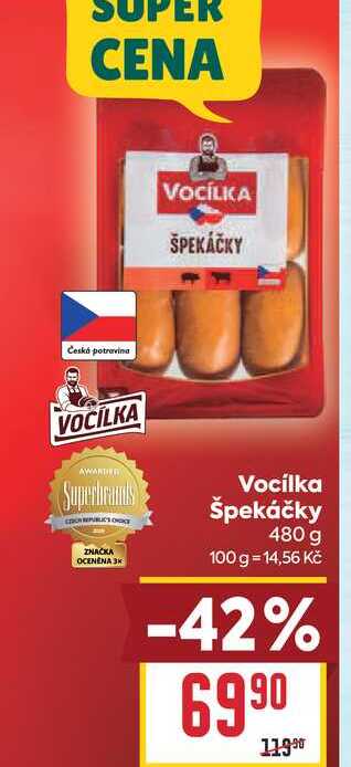 Vocilka Špekáčky 480 g 