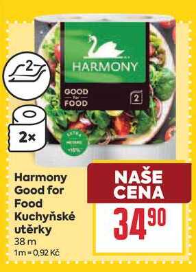 Harmony Good for Food Kuchyňské utěrky 38 m BILLA