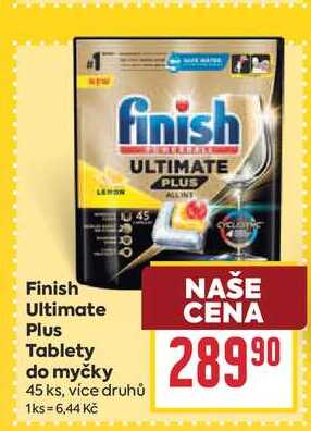 Finish Ultimate Plus Tablety do myčky 45 ks BILLA