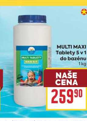 MULTI MAXI Tablety 5 v 1 do bazénu 1kg BILLA
