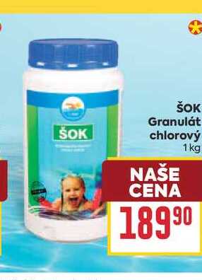 ŠOK Granulát chlorový 1 kg BILLA