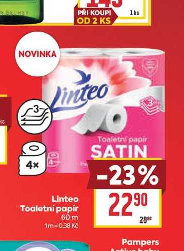 Linteo Toaletní papír 60 m BILLA