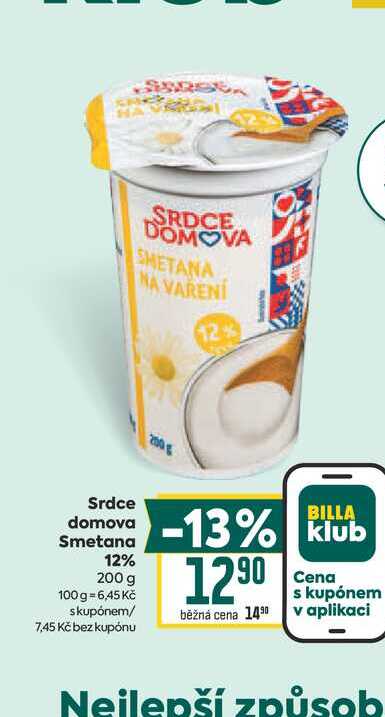 Srdce domova Smetana 12% 200 g  