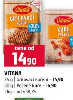 VITANA 34 g Grilovací koření 30 g Pečené kuře 