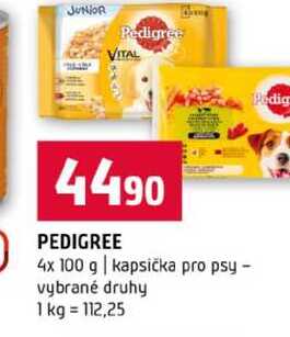 PEDIGREE 4x 100 g kapsička pro psy vybrané druhy 