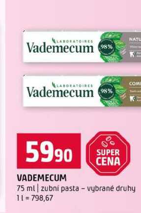 VADEMECUM 75 ml zubní pasta vybrané druhy Terno
