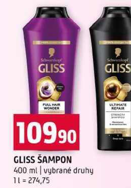 GLISS ŠAMPON 400 ml vybrané druhy Terno