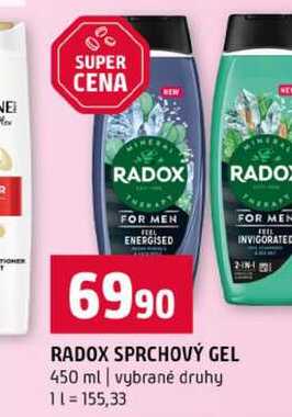 RADOX SPRCHOVÝ GEL 450 ml vybrané druhy Terno